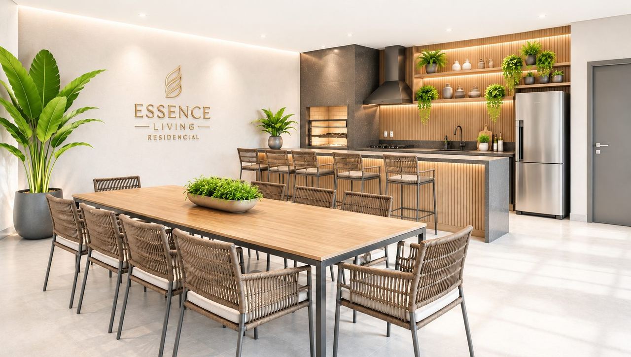 Área gourmet do Essence Living Residencial